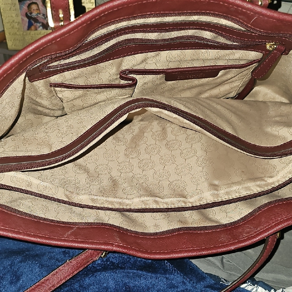 Michael Kors Deep Red Tote Bag - Picture 7 of 9